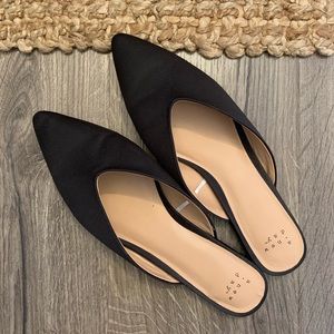 Target’s “a new day” brand Black Faux Satin Flats